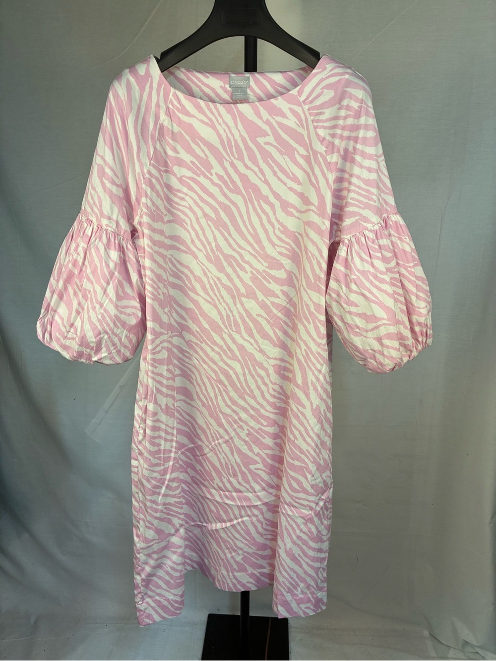 Chico’s Bell Sleeve Shift Midi Dress L 2